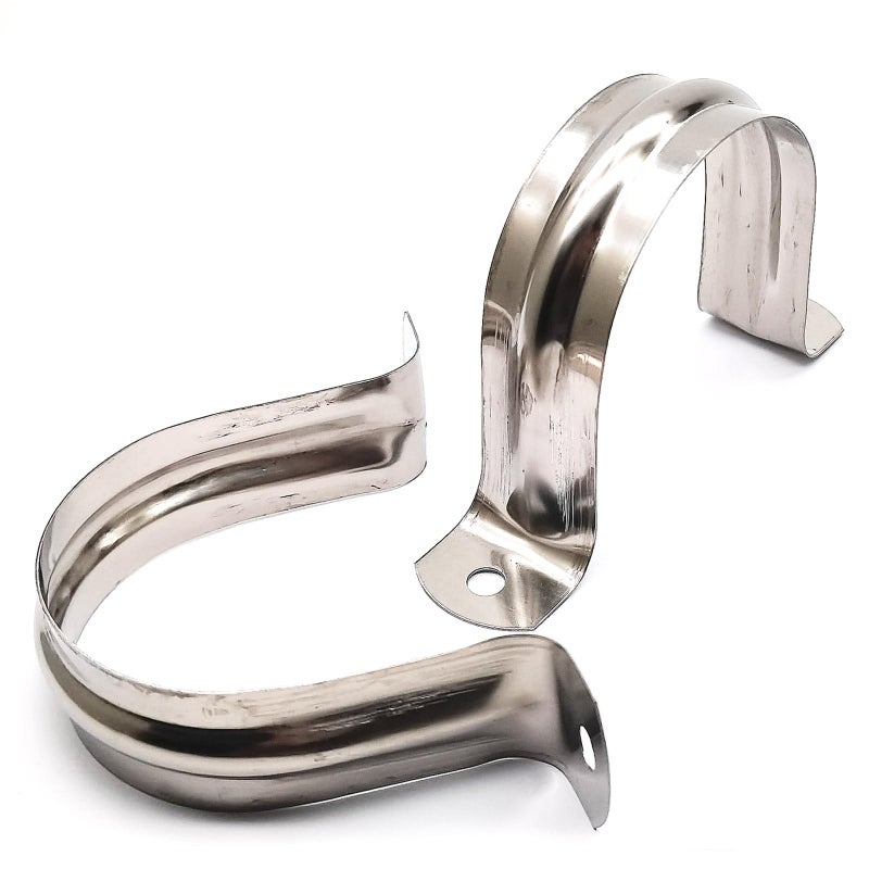 Nge 3inch Rigid Pipe Strap Clamp, Two Hole Strap,U Bracket Tube Clip, Stainless Steel Heavy Duty Pipe Fasten Holder, For The Inner Diameter of Water Pipe is 3 Inche,10PCS - Image 1